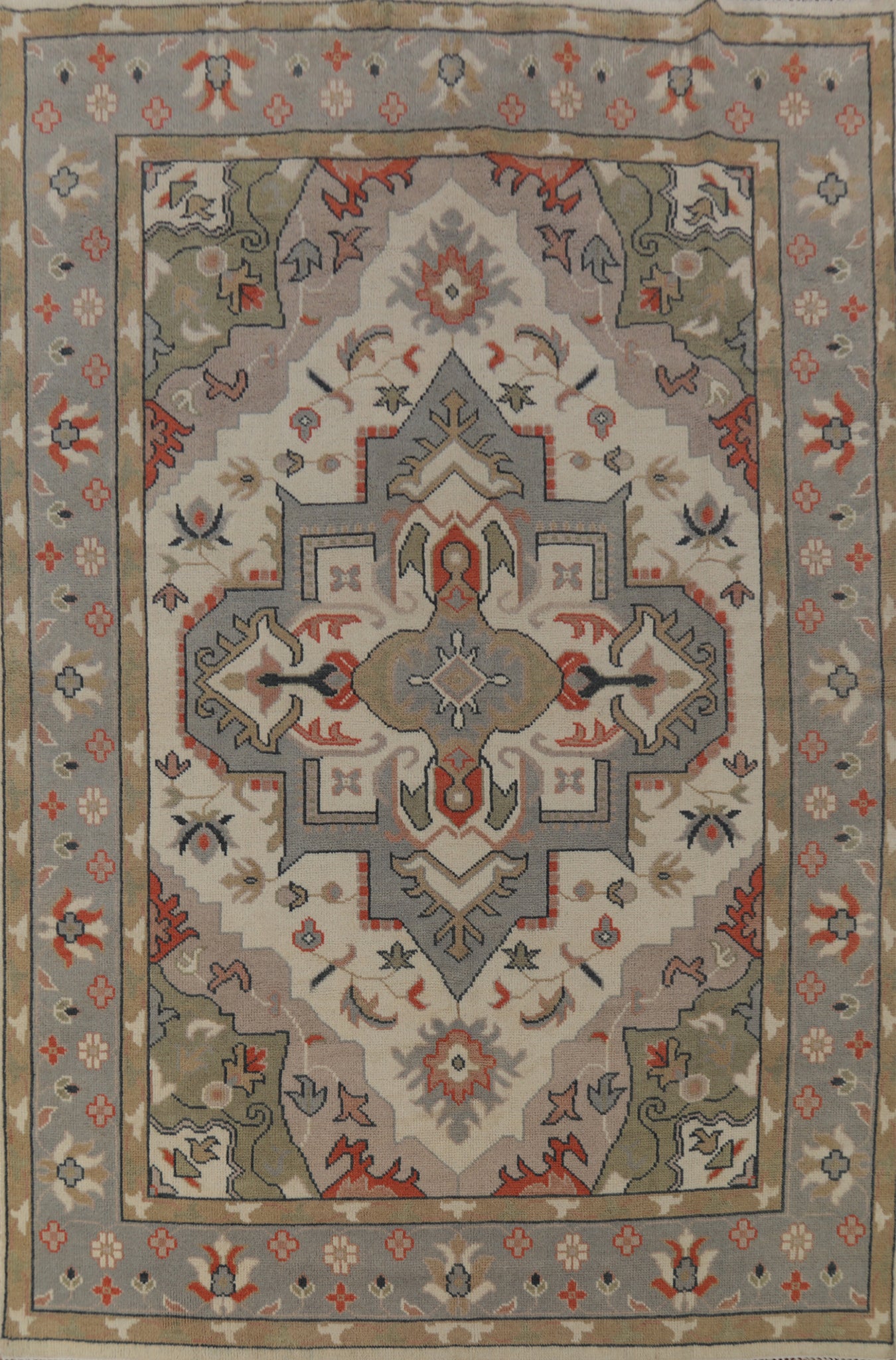 Wool Medallion Oushak Indian Area Rug 9x12