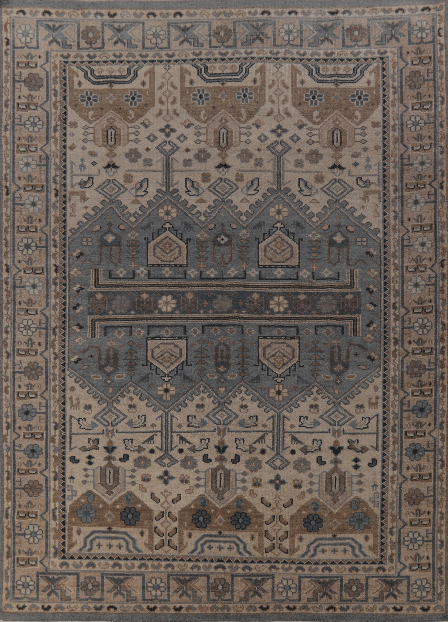 Handmade Oushak Indian Area Rug 9x12