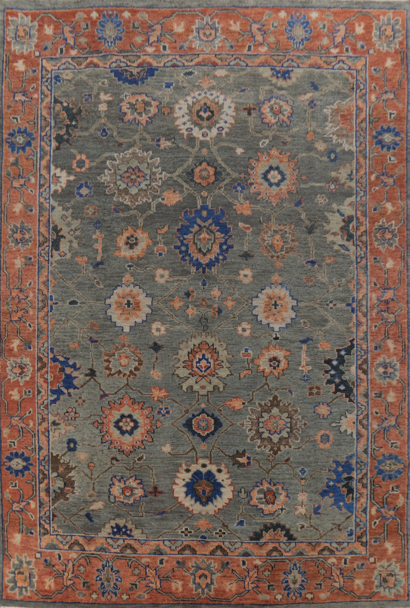Handmade Floral Oushak Indian Area Rug 9x12