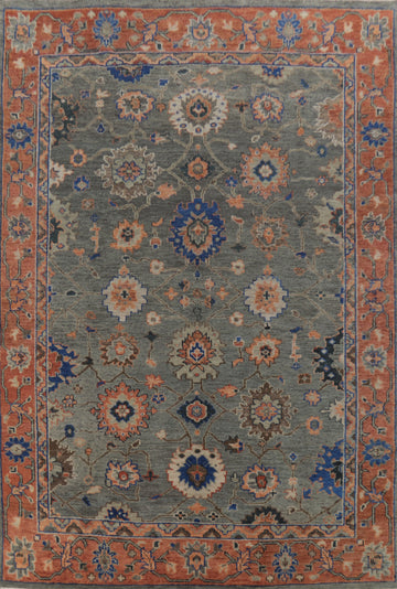 Handmade Floral Oushak Indian Area Rug 9x12