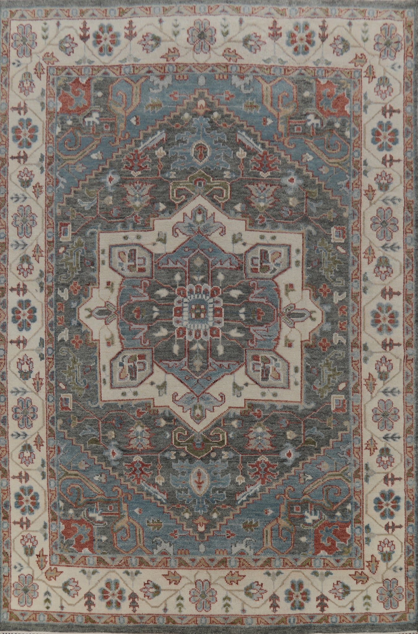 Geometric Wool Oushak Indian Area Rug 9x12