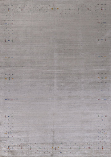Tribal Silk Gabbeh Oriental Area Rug 9x12