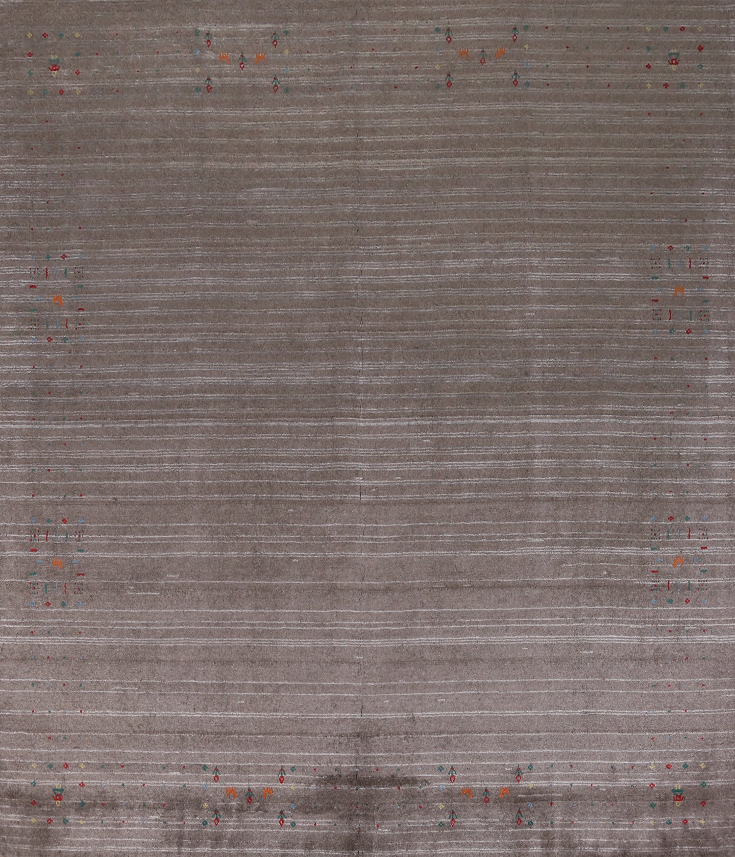 Tribal Silk Gabbeh Oriental Square Rug 10x10
