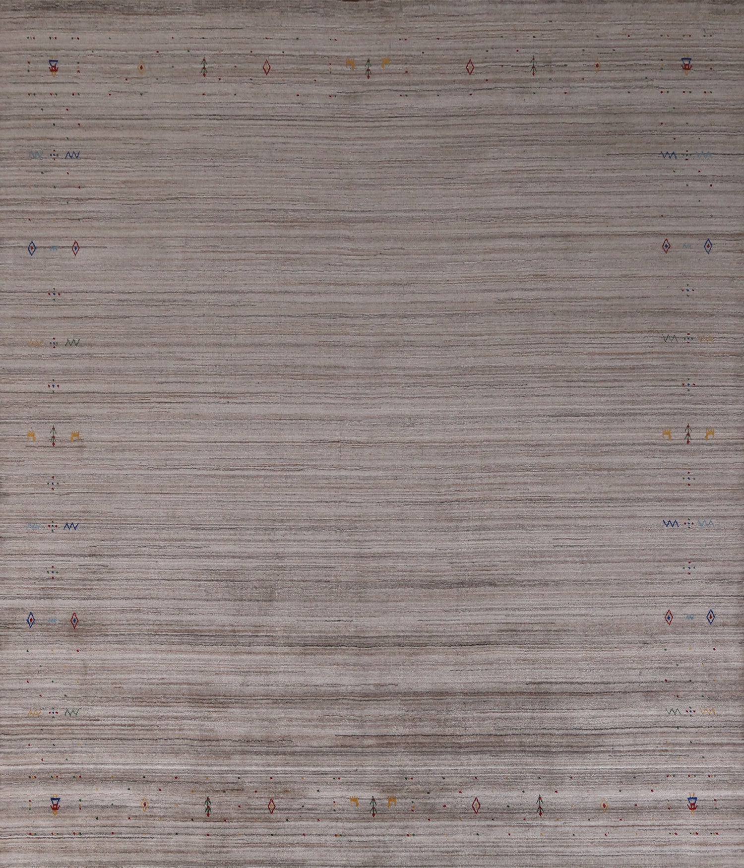 Square Wool Tribal Gabbeh Oriental Area Rug 10x10