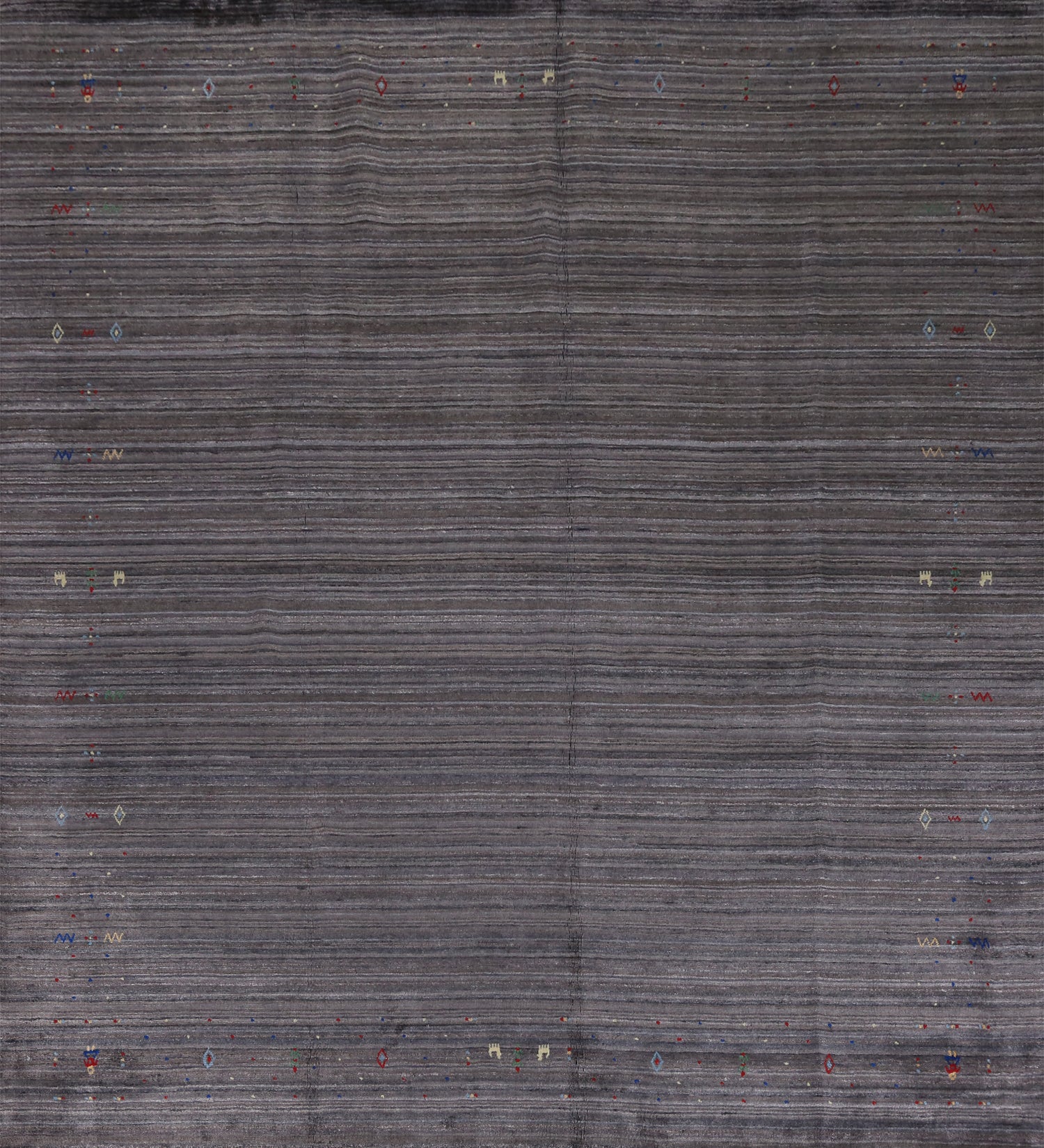 Handmade Silk Gabbeh Oriental Square Rug 10x10