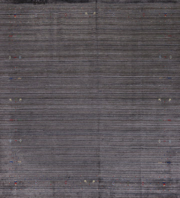 Handmade Silk Gabbeh Oriental Square Rug 10x10
