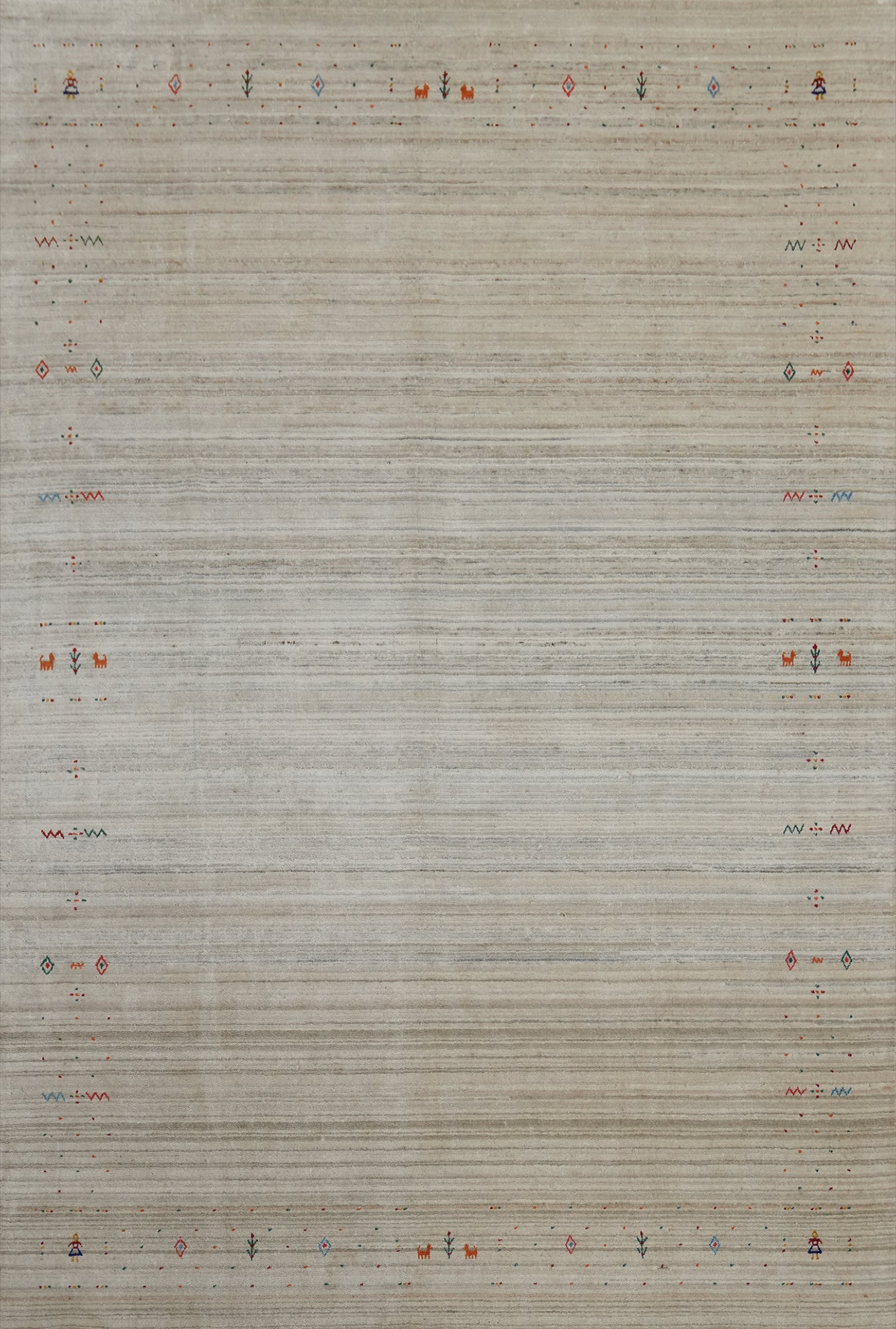 Tribal Silk Gabbeh Oriental Area Rug 9x12