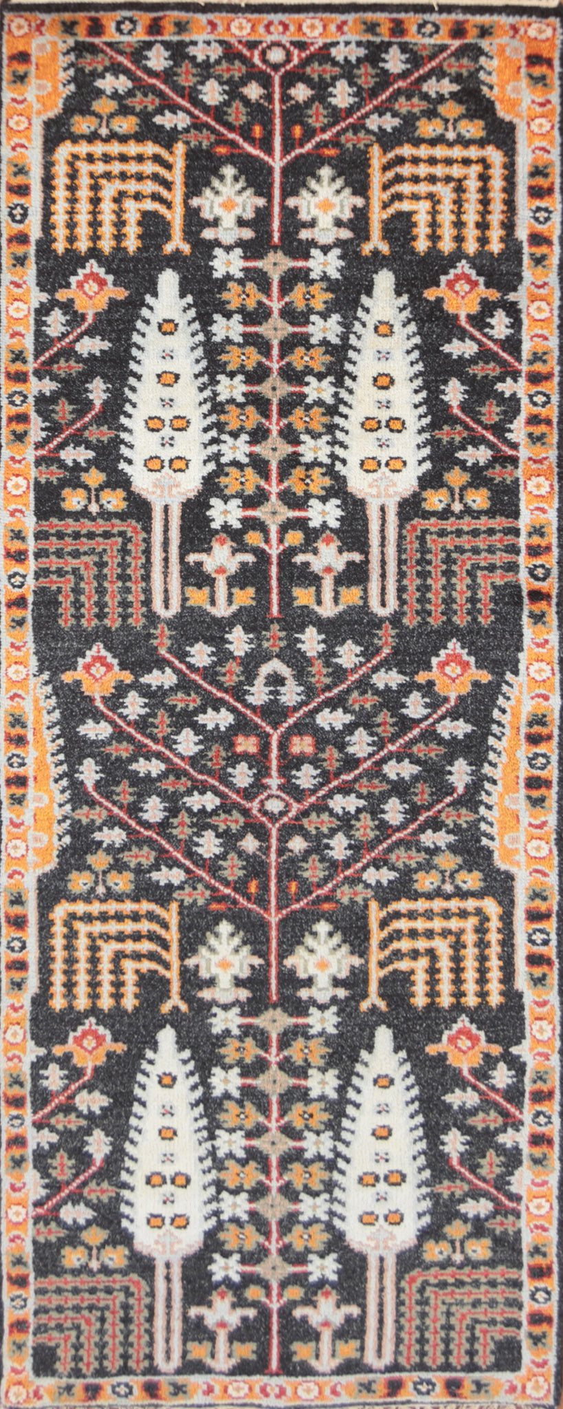 Handmade Heriz Serapi Indian Runner Rug 3x8