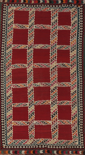 Vegetable Dye Kilim Qashqai Persian Area Rug 5x11