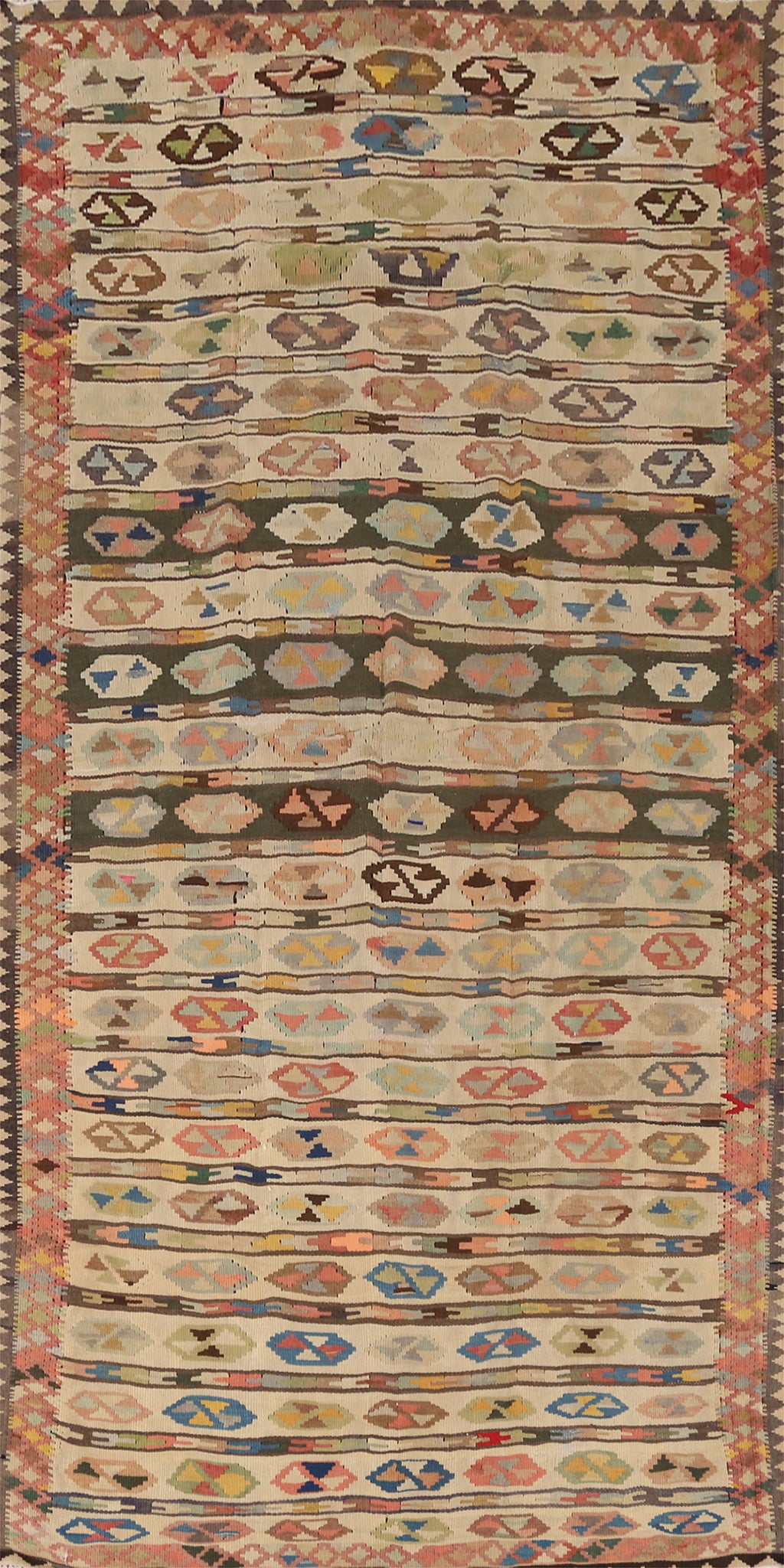 Vegetable Dye Kilim Persian Area Rug 5x10