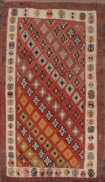 Vegetable Dye Kilim Qashqai Persian Area Rug 6x10