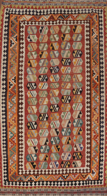 Vegetable Dye Kilim Qashqai Persian Area Rug 6x10