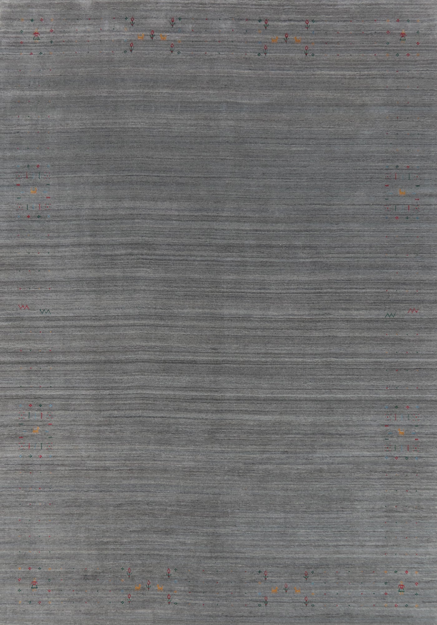 Tribal Gray Gabbeh Oriental Area Rug 9x11