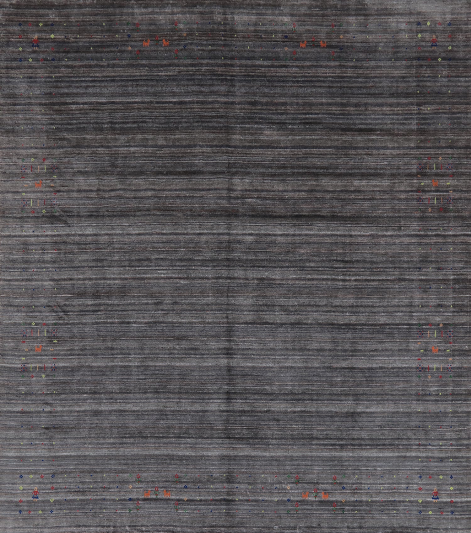 Square Silk Gabbeh Oriental Area Rug 9x9