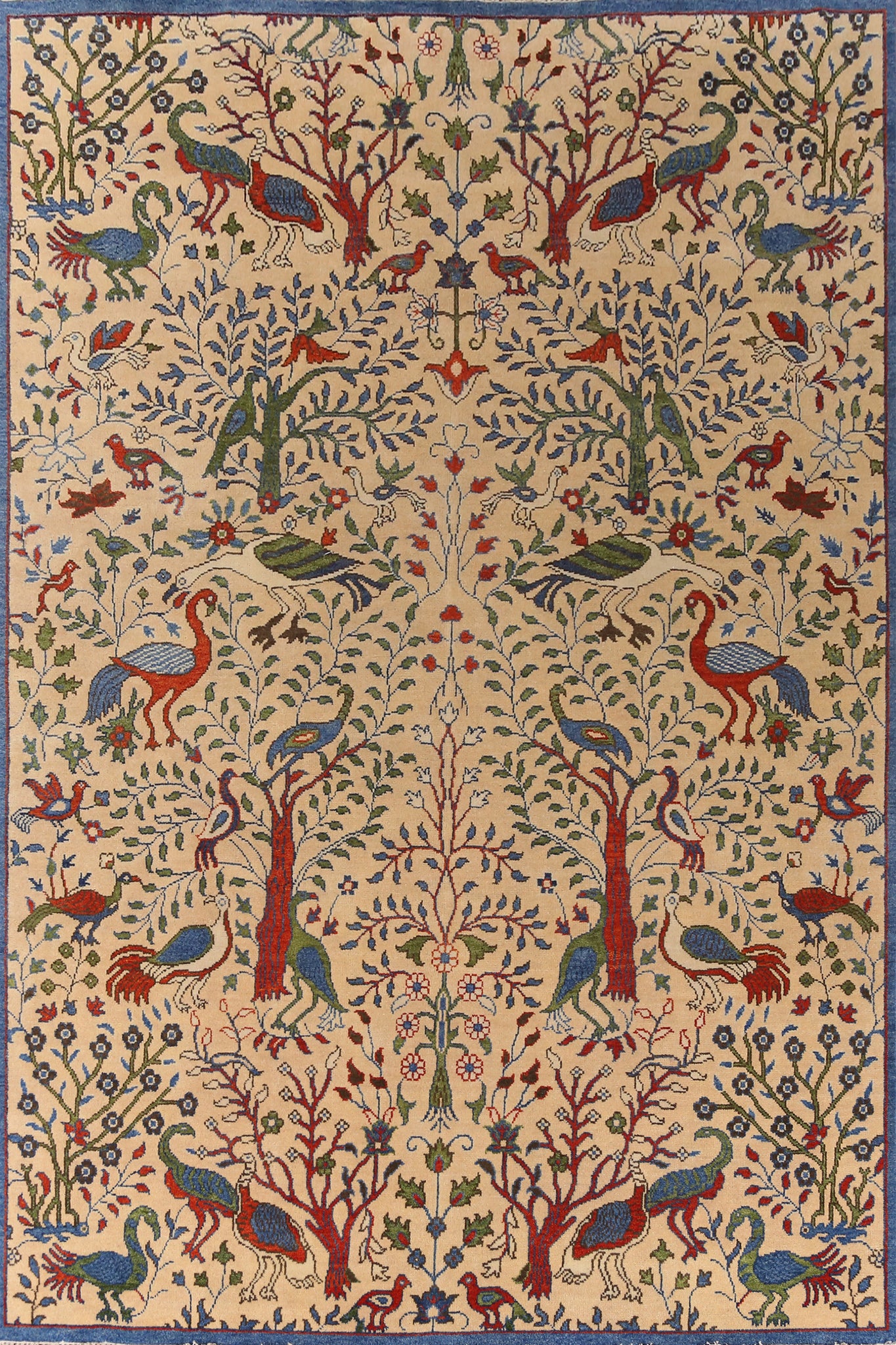 Animals Pictorial Ziegler Indian Large Rug 10x14