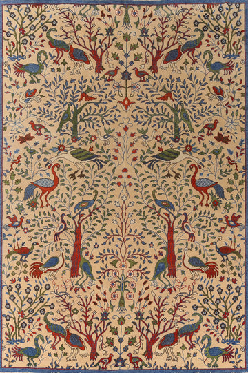 Animals Pictorial Ziegler Indian Large Rug 10x14