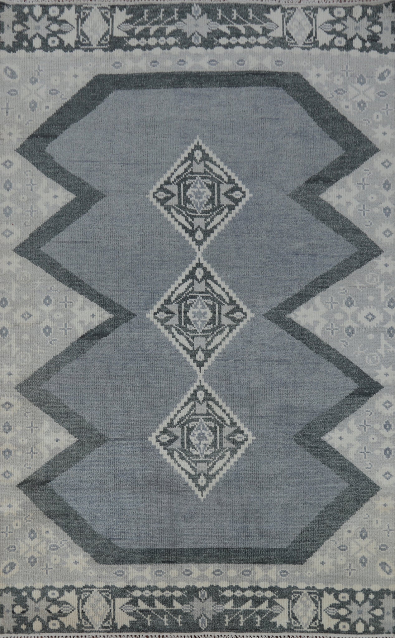 Geometric Oushak Indian Area Rug 6x9