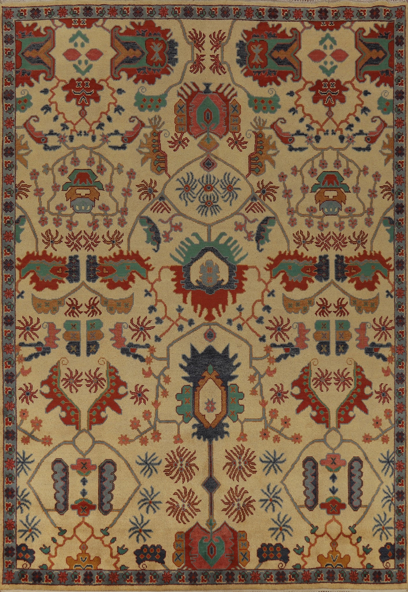 Handmade Wool Heriz Serapi Indian Area Rug 9x12
