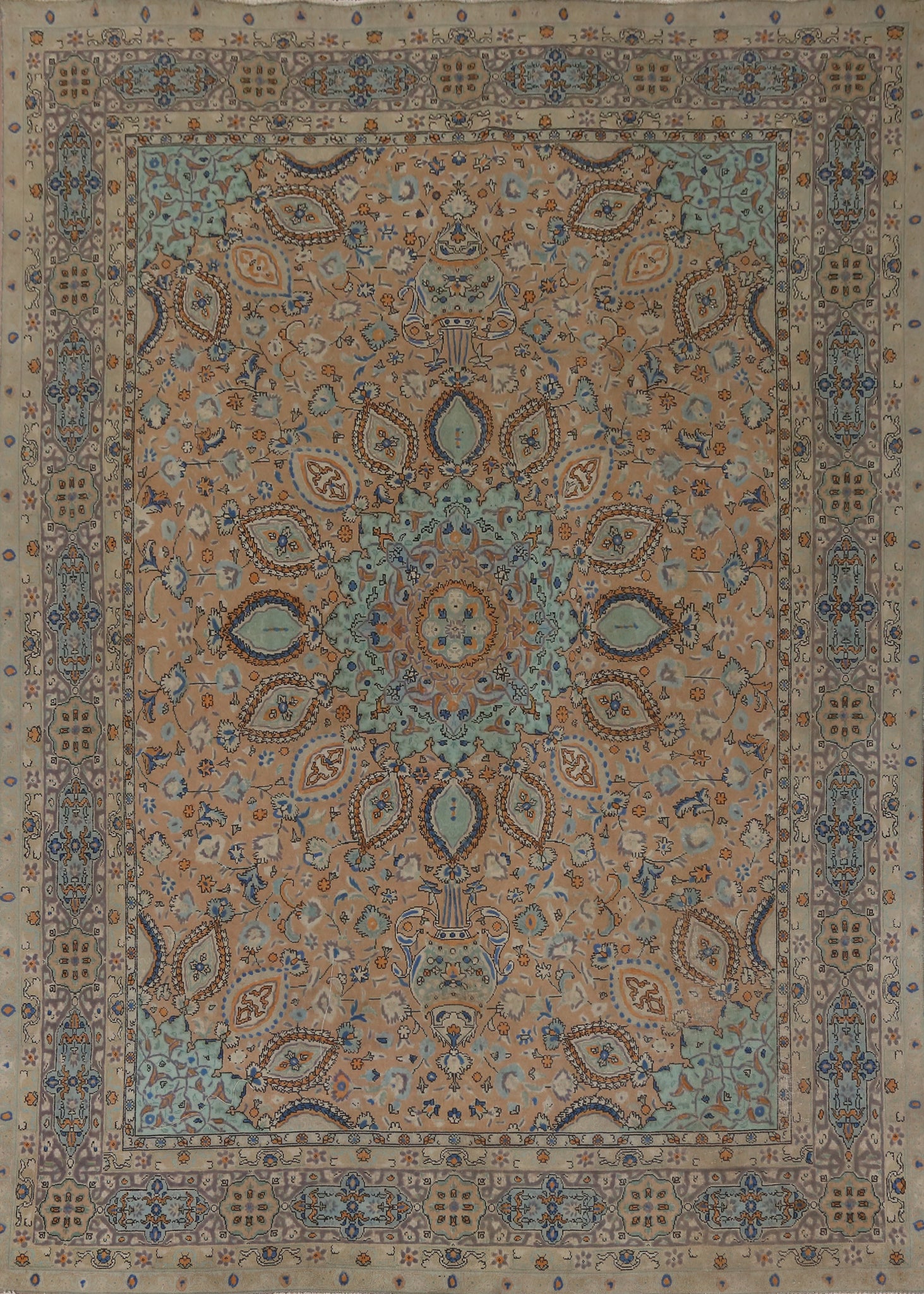 Traditional Wool Tabriz Persian Area Rug 10x13