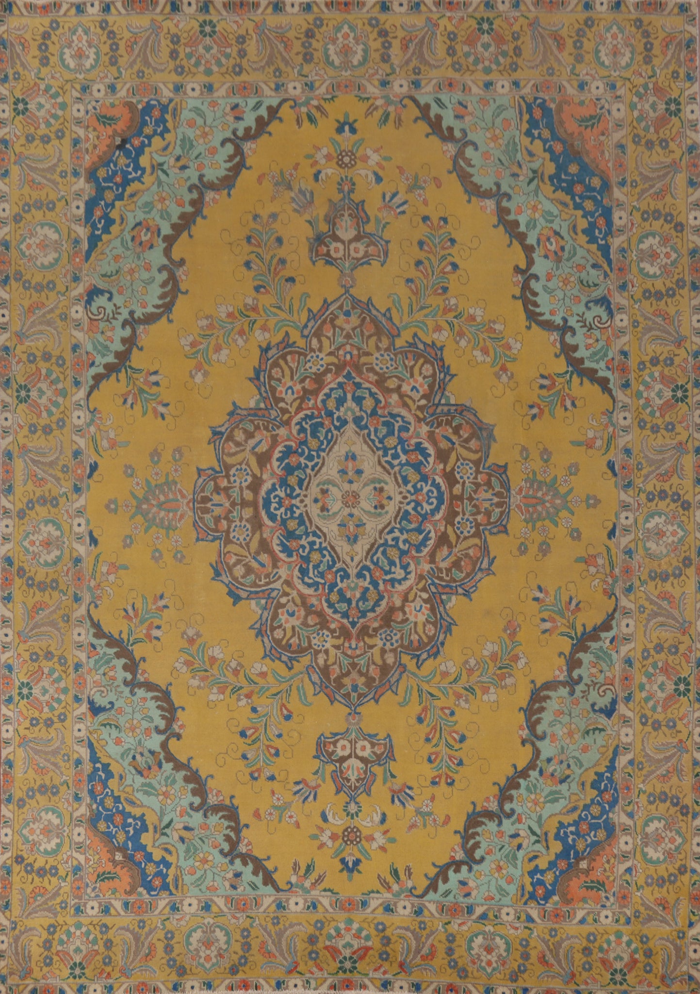 Traditional Wool Tabriz Persian Area Rug 9x12