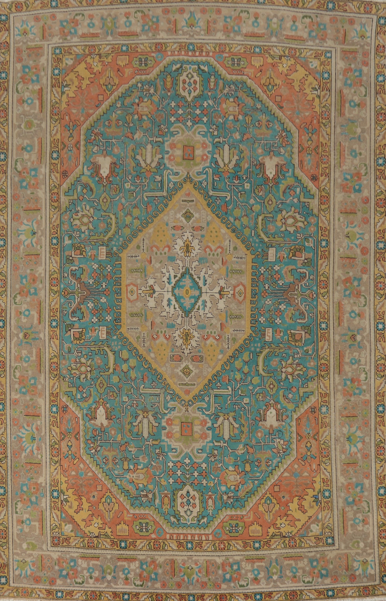Traditional Wool Tabriz Persian Area Rug 7x10
