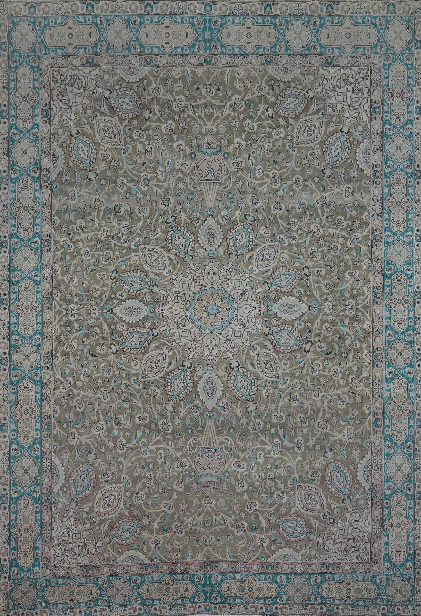 Traditional Wool Tabriz Persian Area Rug 9x13