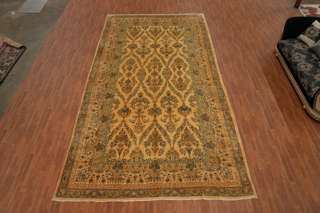 Vegetable Dye Wool Kerman Persian Large Rug 10x18