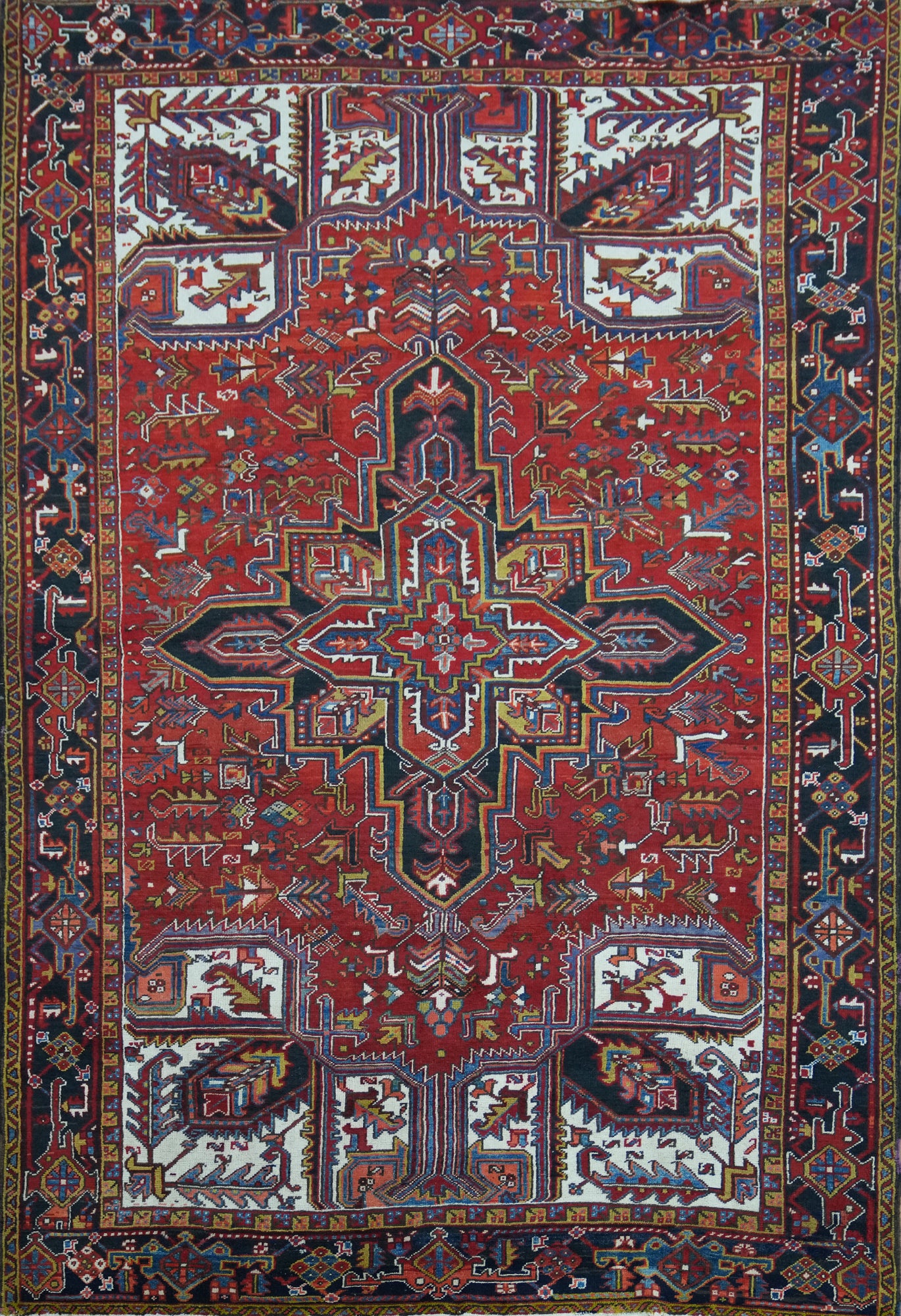 Geometric Heriz Serapi Persian Area Rug 8x12