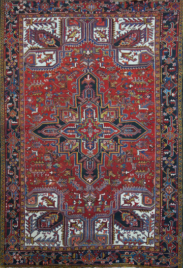 Geometric Heriz Serapi Persian Area Rug 8x12