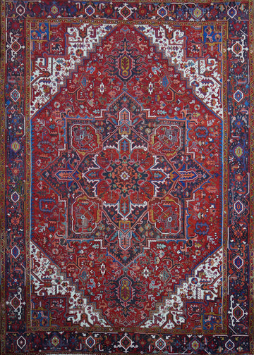 Vintage Wool Heriz Serapi Persian Area Rug 10x13