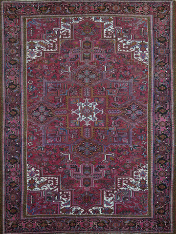Geometric Wool Heriz Persian Area Rug 10x12