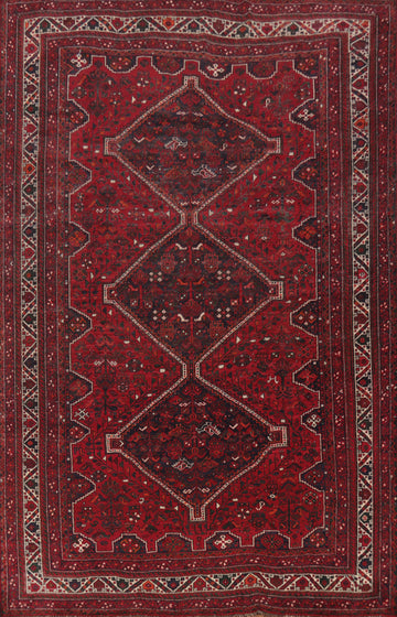 Tribal Geometric Qashqai Persian Area Rug 8x11