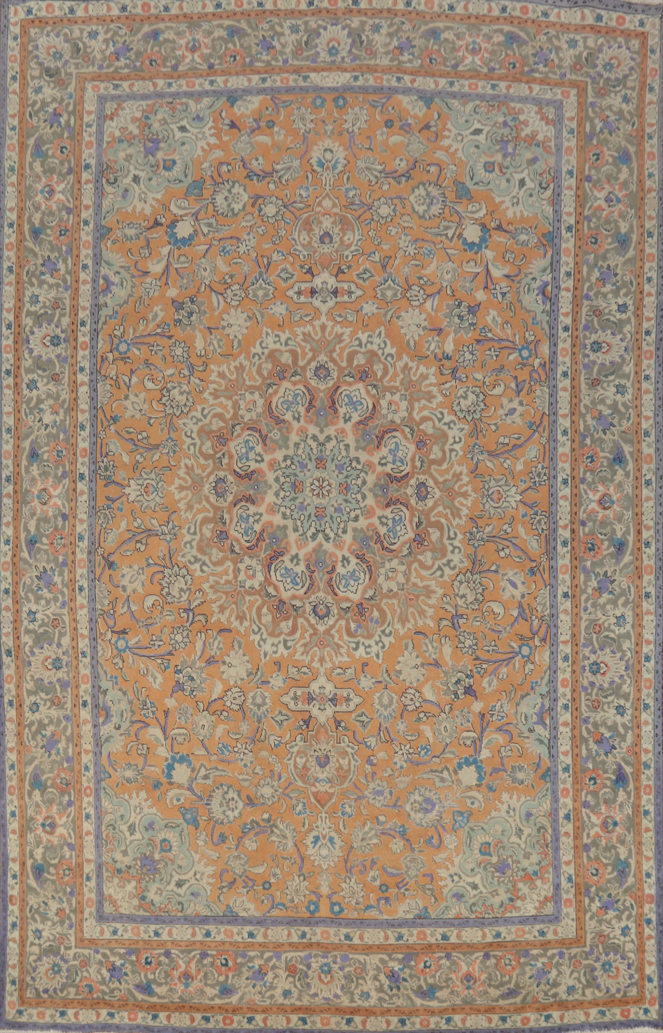 Floral Wool Tabriz Persian Area Rug 8x11