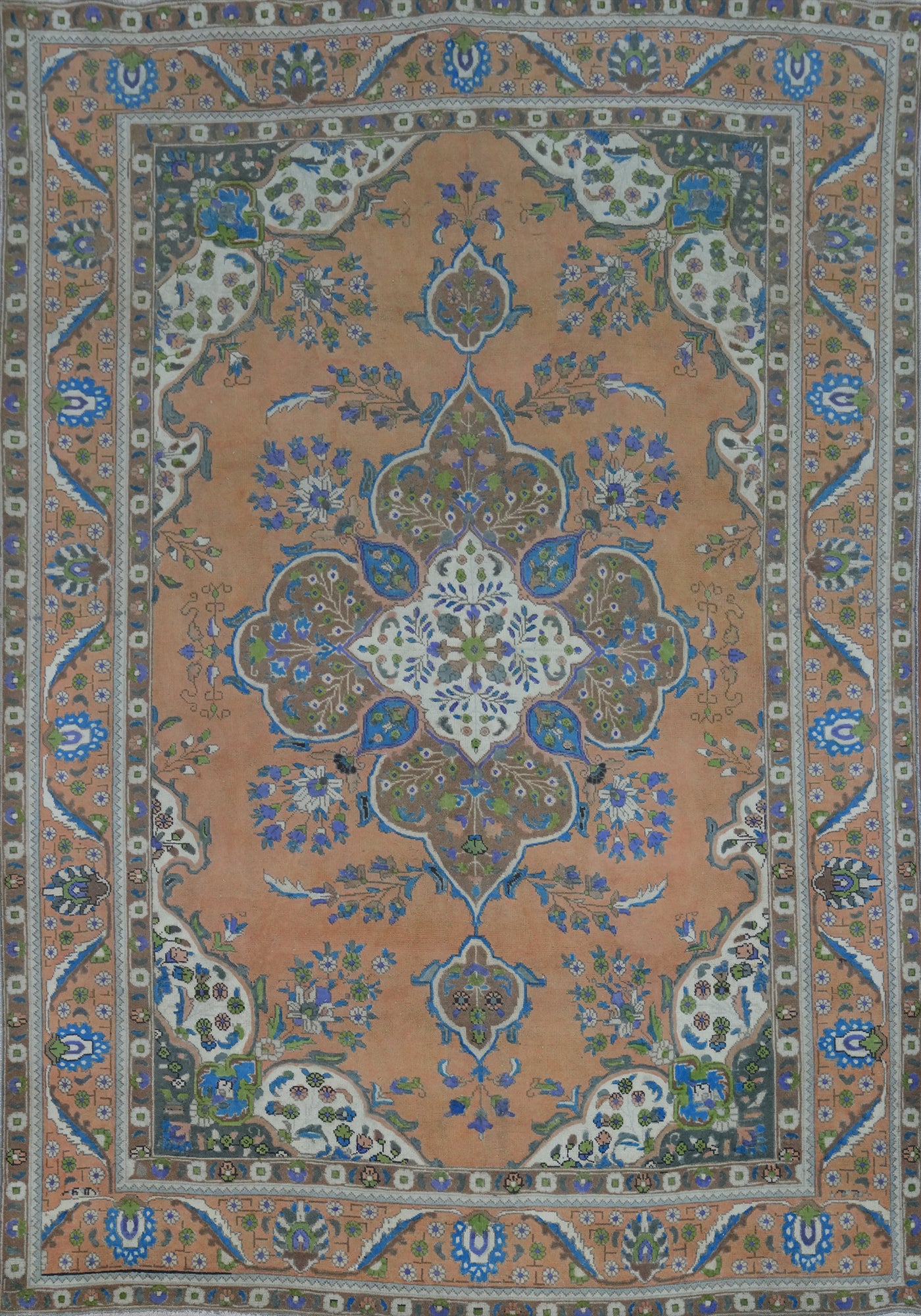 Vintage Wool Tabriz Persian Area Rug 8x11