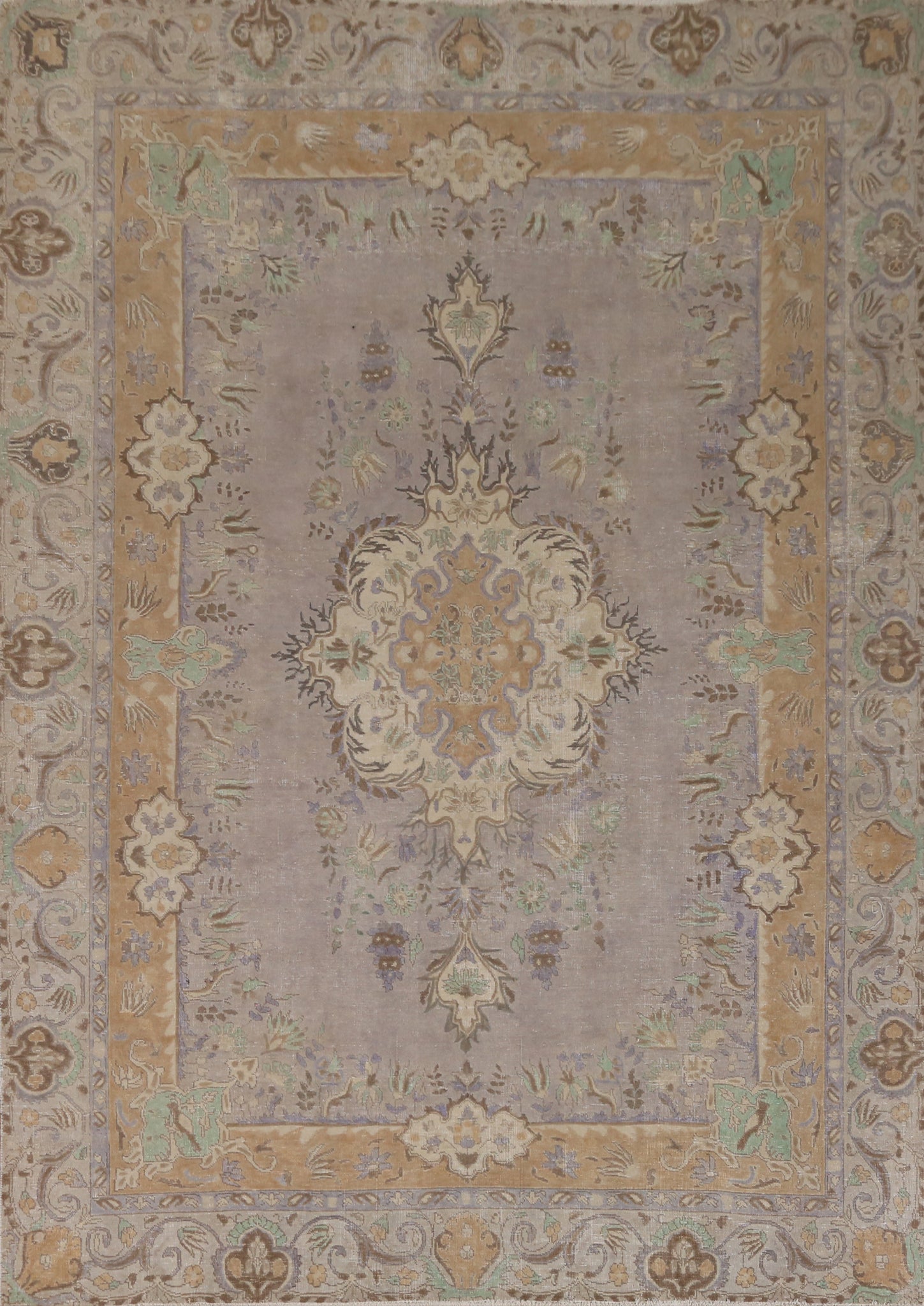 Purple Wool Tabriz Persian Area Rug 8x11