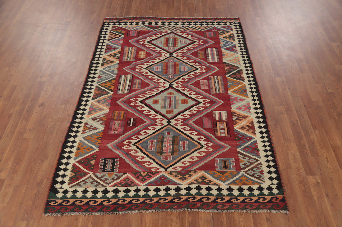 Vegetable Dye Kilim Qashqai Persian Rug 5x7