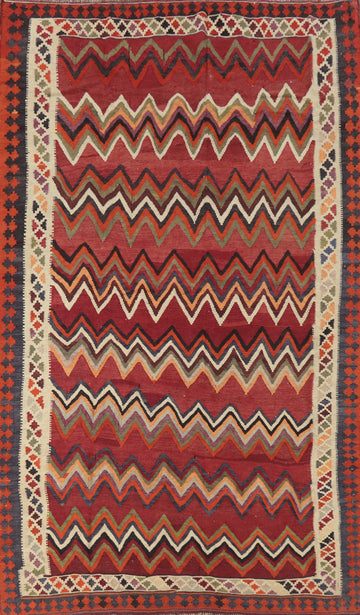 Vegetable Dye Kilim Qashqai Persian Area Rug 6x10