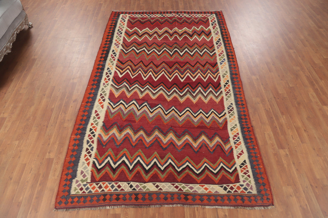Vegetable Dye Kilim Qashqai Persian Area Rug 6x10