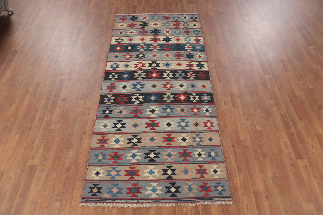 Vegetable Dye Kilim Qashqai Persian Rug 4x8