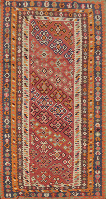 Vegetable Dye Kilim Qashqai Persian Area Rug 5x9