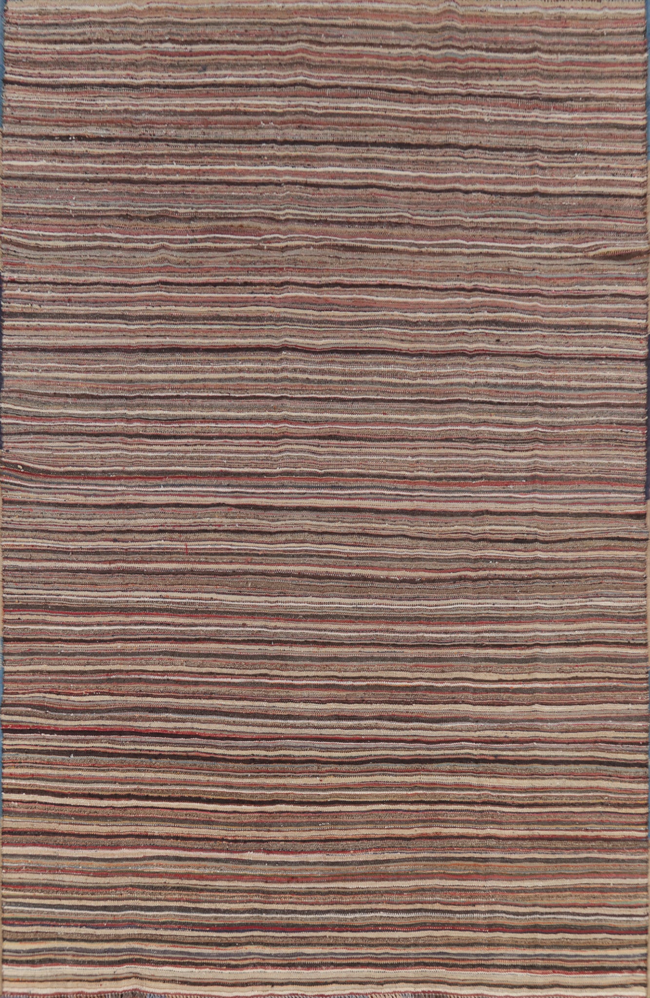 Vegetable Dye Striped Kilim Persian Area Rug 7x10