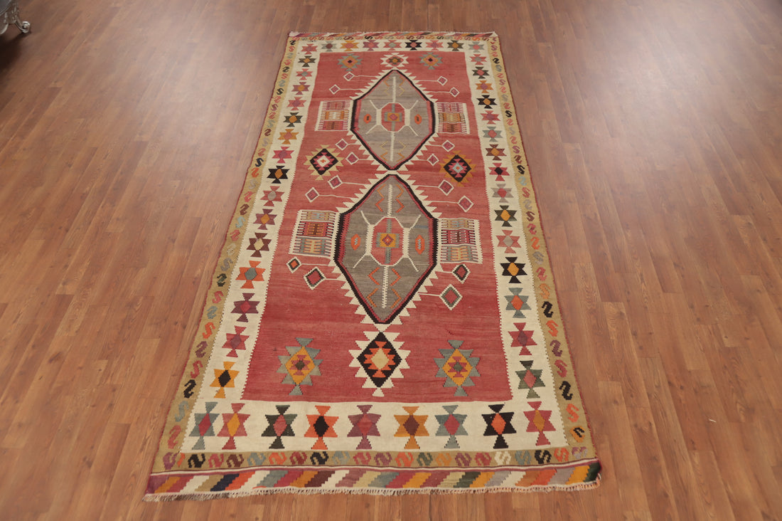 Vegetable Dye Kilim Qashqai Persian Area Rug 5x9