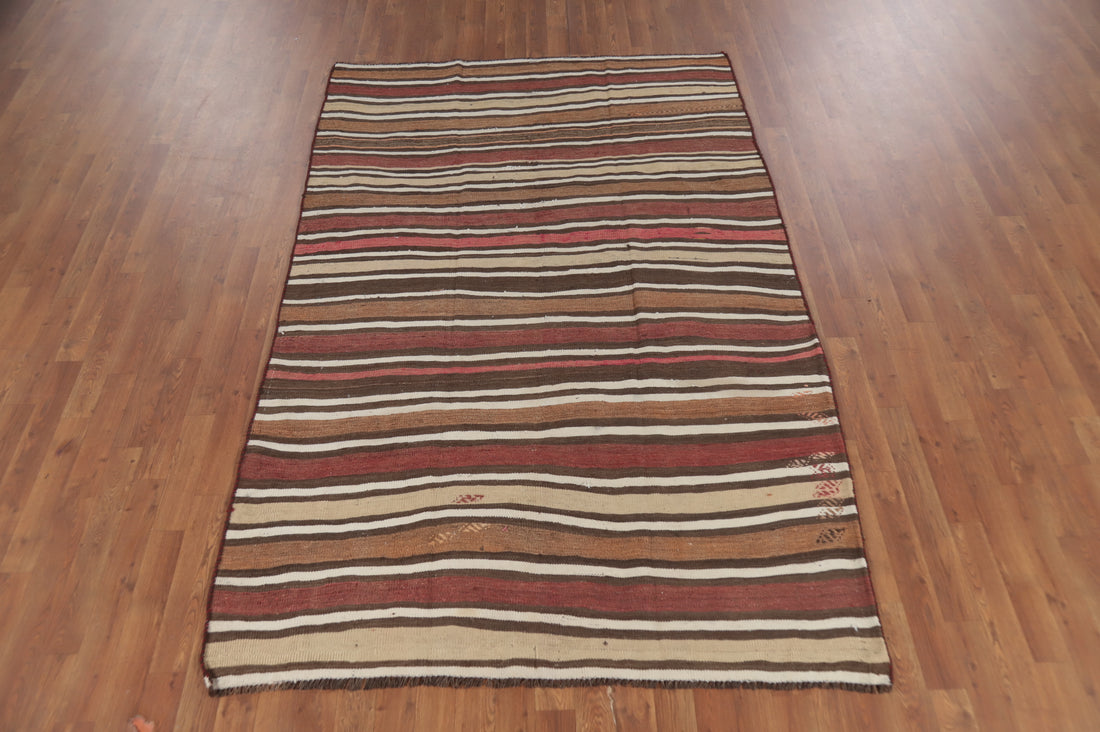Vegetable Dye Kilim Persian Area Rug 5x8