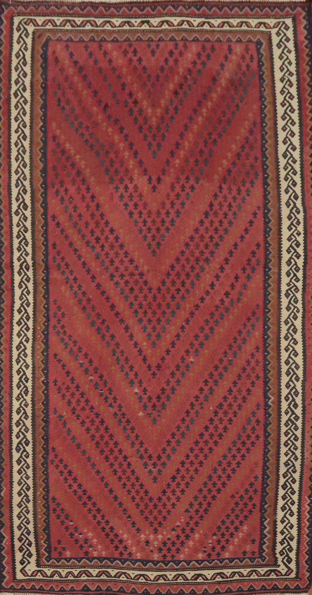 Vegetable Dye Kilim Qashqai Persian Area Rug 5x10