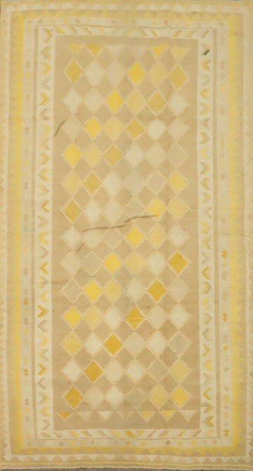 Vegetable Dye Kilim Qashqai Persian Area Rug 5x9