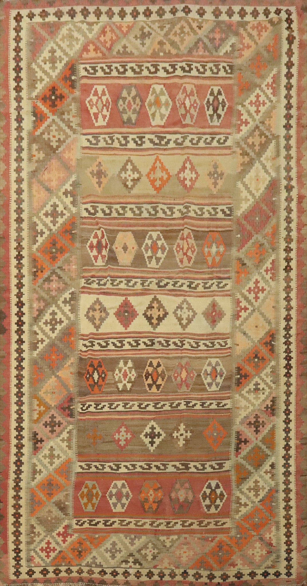 Vegetable Dye Kilim Qashqai Persian Area Rug 5x10
