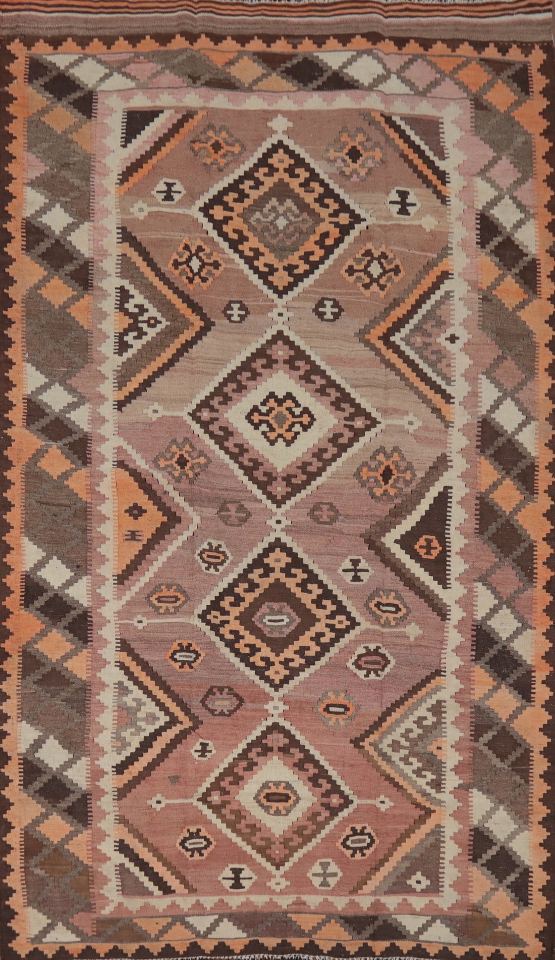 Vegetable Dye Kilim Qashqai Persian Area Rug 5x8