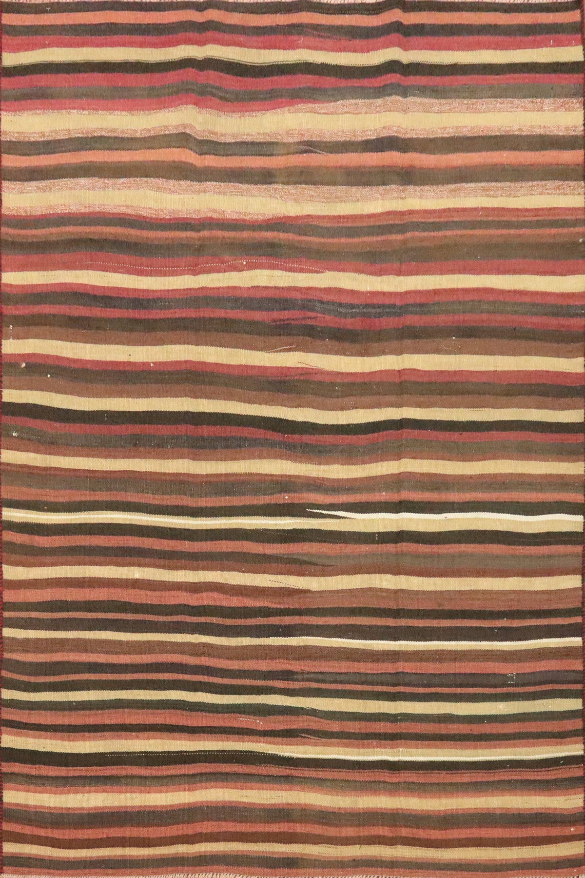 Vegetable Dye Striped Kilim Persian Rug 5x7