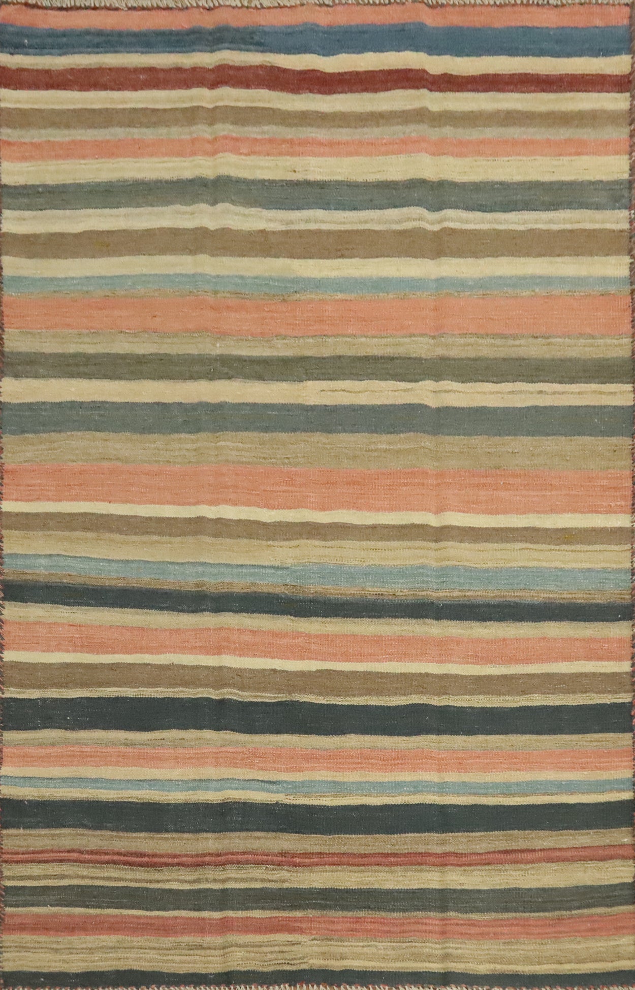 Vegetable Dye Striped Kilim Persian Rug 5x7