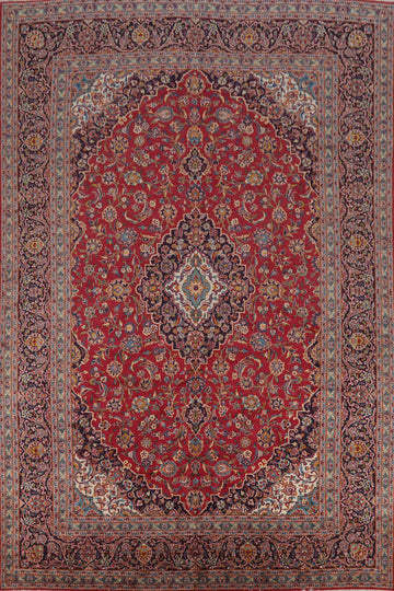 Vegetable Dye Red Kashan Persian Area Rug 10x13